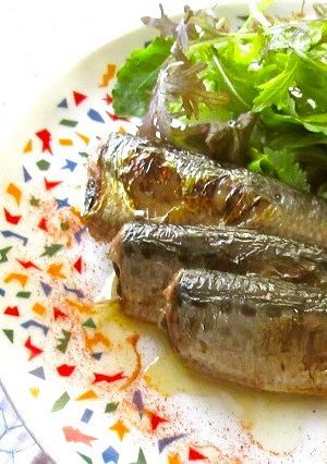 ごまの実オイルで、いわしを食べてみる♪-レシピのメイン写真