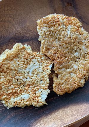 材料２つ　ごはんせんべい-レシピのメイン写真