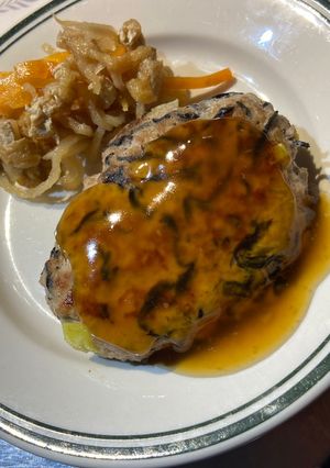 鉄分★簡単★あんかけひじき豆腐ハンバーグ-レシピのメイン写真