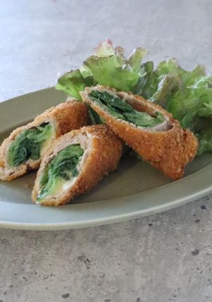 大阪黒菜の豚巻きチーズカツ-レシピのメイン写真