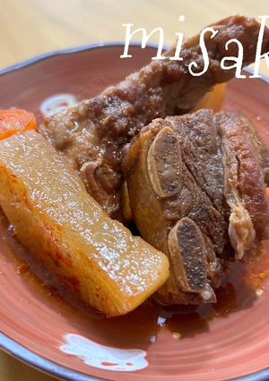 圧力鍋deスペアリブと大根のコチジャン煮-レシピのメイン写真