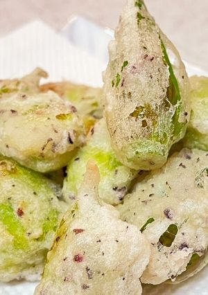 ネギ坊主の天麩羅　ゆかり風味-レシピのメイン写真
