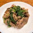 牛肉と春菊の胡麻ダレ和え