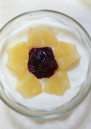 超シンプル!パイン缶のひまわりヨーグルト-レシピのメイン写真