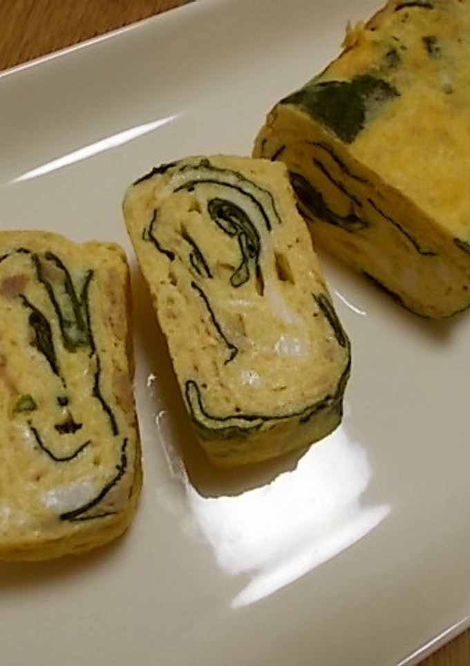 簡単給食　ツナとわかめのたまご焼き-レシピのメイン写真