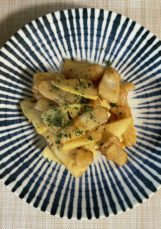 簡単！たけのこと長芋のかき醤油炒め-レシピのメイン写真