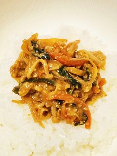 ご飯のお供☆エノキともやしの味噌炒め和え-レシピのメイン写真