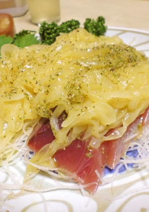 超新感覚!生カツオの炒めタマネギ仕立て-レシピのメイン写真