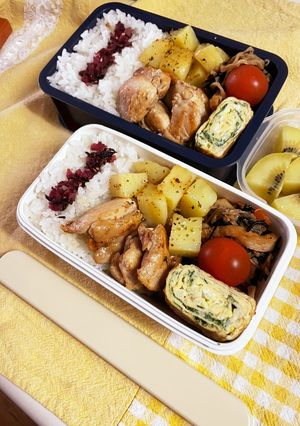 20240422娘ちゃん息子っちのお弁当-レシピのメイン写真