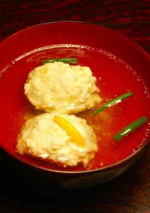 鶏と新玉のつくね汁まぜて汁に落とすだけ！-レシピのメイン写真