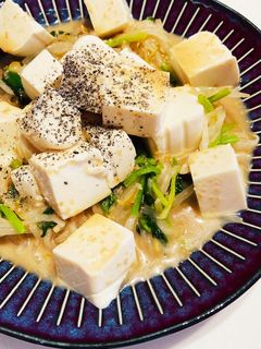 簡単♡ニラもやしほうれん草豆腐サラダ-レシピのメイン写真