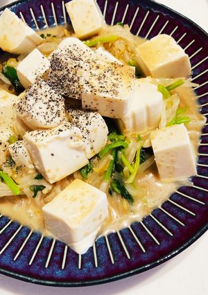 簡単♡ニラもやしほうれん草豆腐サラダ-レシピのメイン写真