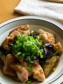 茄子トロトロ〜!鶏肉と茄子の生姜甘辛煮-レシピのメイン写真