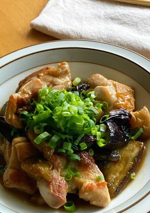 茄子トロトロ〜！鶏肉と茄子の生姜甘辛煮-レシピのメイン写真