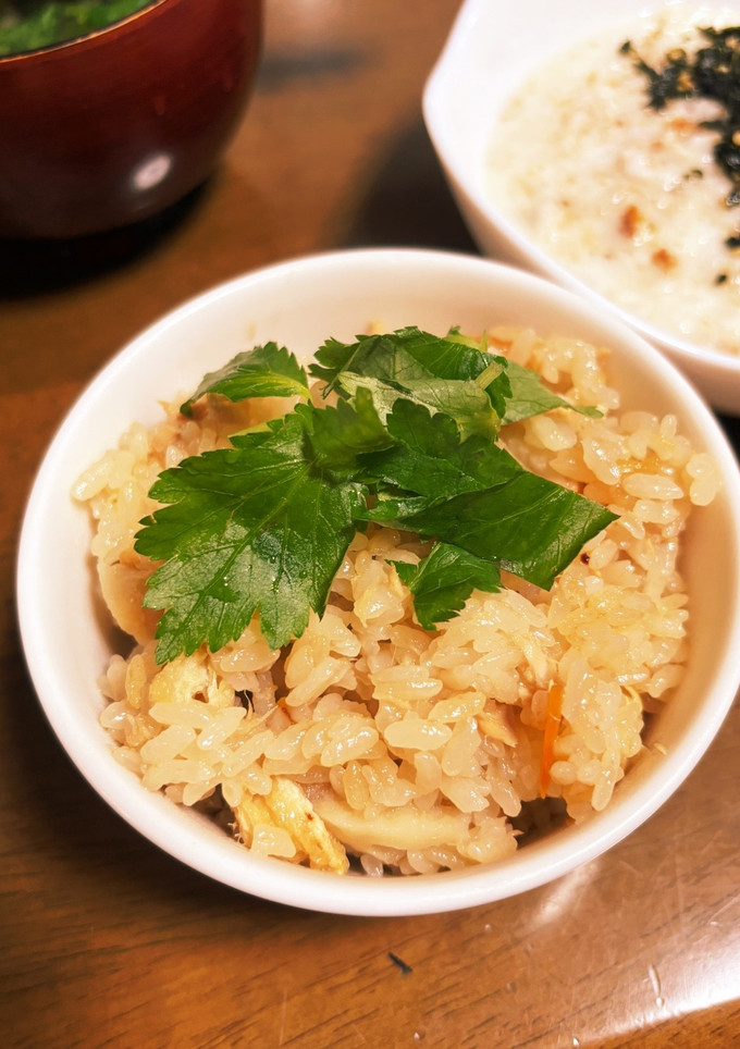 ツナ缶とごぼう天の炊き込みご飯-レシピのメイン写真