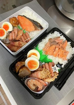 息子＆父弁当-レシピのメイン写真