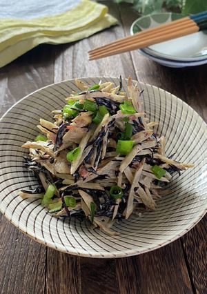 レンジで！ひじきごぼうの梅マヨサラダ-レシピのメイン写真