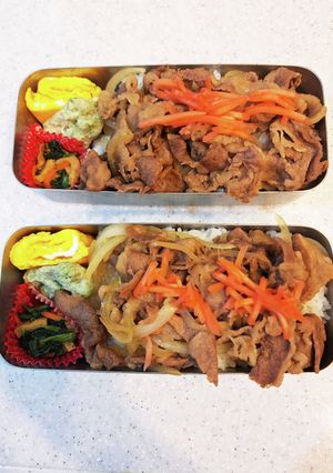 高校生弁当覚え書き286牛丼-レシピのメイン写真