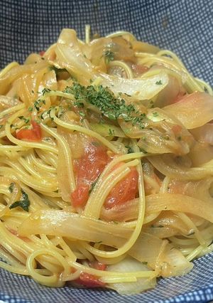 トマトと大葉のクリームパスタ-レシピのメイン写真