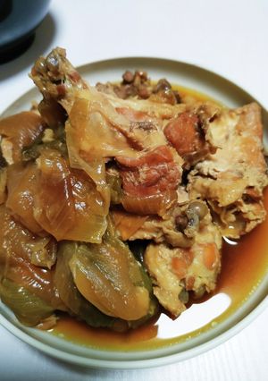 手羽元と鶏むねと玉ねぎとネギの炊飯器料理-レシピのメイン写真