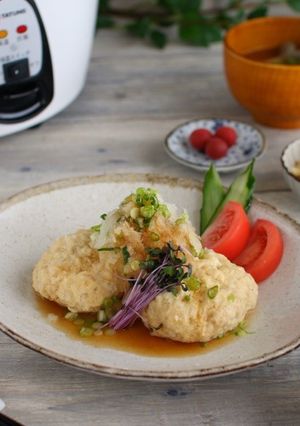 ＼大同電鍋レシピ／鶏肉と豆腐のハンバーグ-レシピのメイン写真