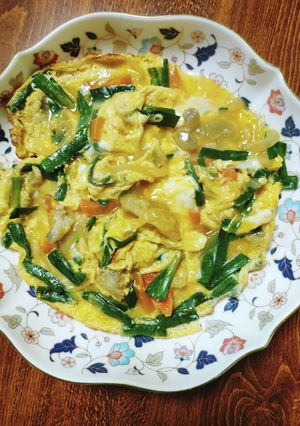 具だくさん野菜もりもり美味しい半熟ニラ玉-レシピのメイン写真