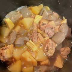 รูปของ 鶏肉こんにゃく大根タケノコの簡単な煮物
