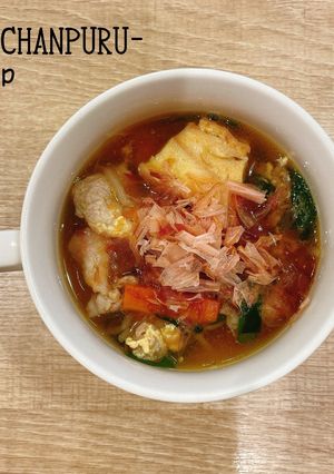 食べるスープ『麩チャンプルースープ』-レシピのメイン写真
