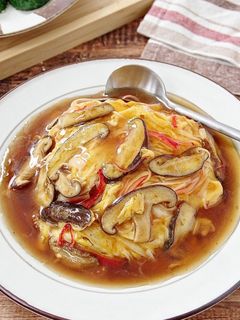 ☆簡単☆ 椎茸とカニカマのふわとろ天津飯-レシピのメイン写真