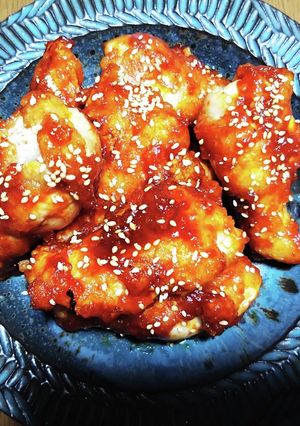 簡単！手羽元で甘辛ヤンニョムチキン-レシピのメイン写真