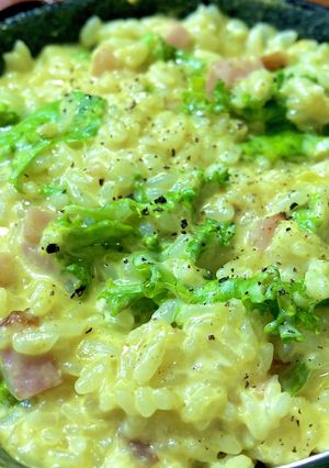 大量にケールを使ったカレーリゾット-レシピのメイン写真