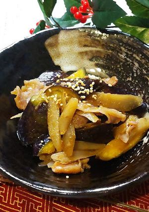 豚こまなすごぼうの味噌炒め-レシピのメイン写真