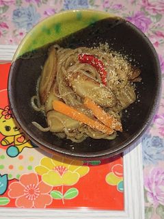 糸こんにゃくとごぼうの炒め煮-レシピのメイン写真
