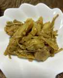 鶏肉とえのきのカレーソース炒め