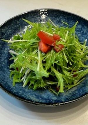 【野菜ソムリエ】京みず菜のトマポン和え-レシピのメイン写真