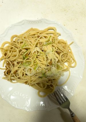 簡単！刻みネギと納豆のパスタ♪-レシピのメイン写真