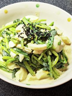ほうれん草大量消費!焼肉のタレで卵サラダ-レシピのメイン写真