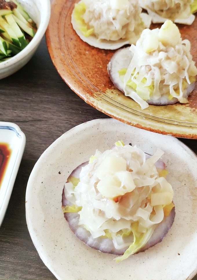 包まず簡単！筍とホタテの華シュウマイ-レシピのメイン写真