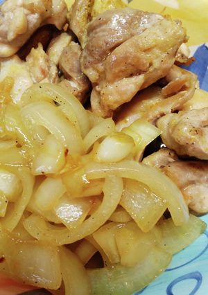 簡単鶏もも肉と玉ねぎのクミンパウダー炒め-レシピのメイン写真
