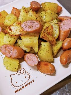 じゃがいもとウィンナーのバジル炒め-レシピのメイン写真