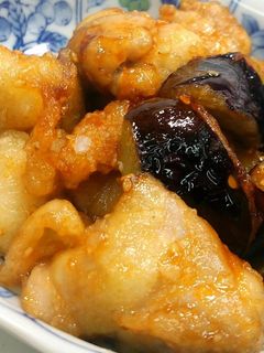 酸っぱ美味しい!鶏とナスの黒酢炒め★動画-レシピのメイン写真