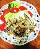 【揚げ焼き】カタクチイワシ竜田揚げ