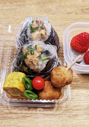 高2男子弁当！手羽とろねぎ塩おにぎり12-レシピのメイン写真