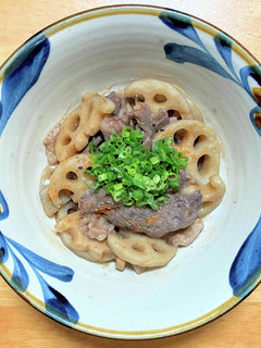 牛こま肉とレンコンの甘辛煮-レシピのメイン写真