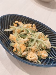 水菜と卵とじ-レシピのメイン写真