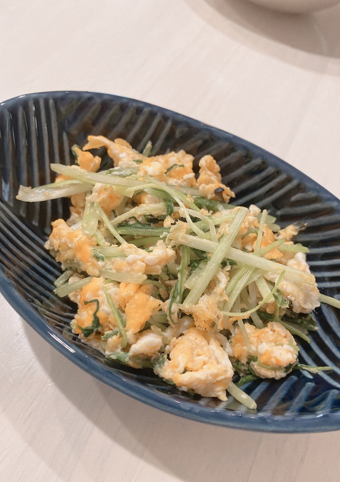 水菜と卵とじ-レシピのメイン写真