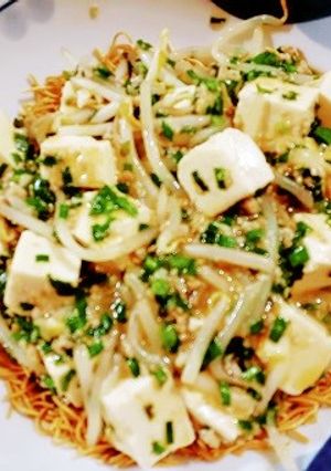 麻婆豆腐皿うどん-レシピのメイン写真