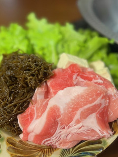 もずくと豚肉のしゃぶしゃぶ-レシピのメイン写真