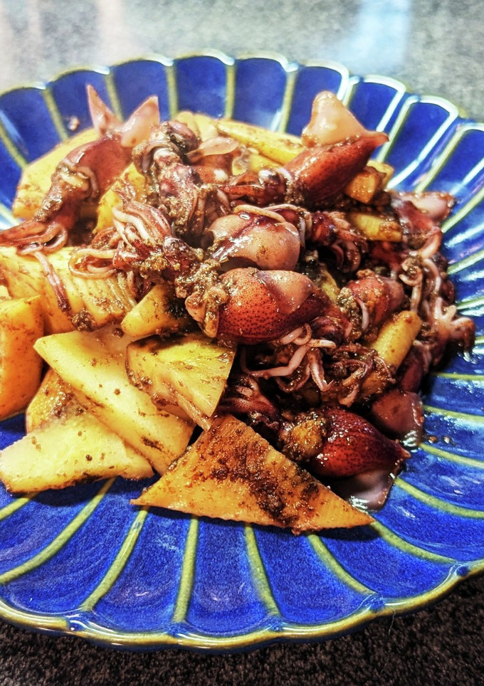 春が旬！ホタルイカと筍のいしるバター炒め-レシピのメイン写真
