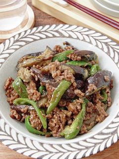 ☆簡単☆なすとピーマンの肉味噌炒め-レシピのメイン写真